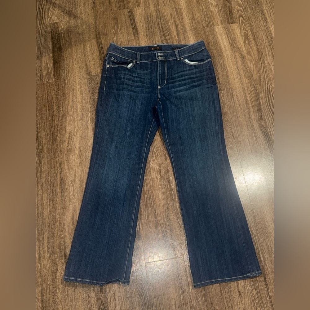 Seven7 Darkwash Bootcut Jeans Size 14 - Picture 2 of 11